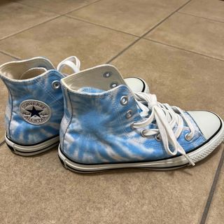 コンバース(CONVERSE)のコンバース　converse タイダイ柄　US4 JPN23cm ブルー(スニーカー)