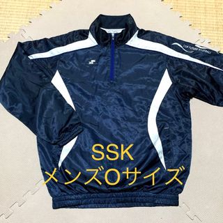 エスエスケイ(SSK)のSSK ハーフジップジャケット　長袖　Ｖジャン　メンズOサイズ　ネイビー(ウェア)