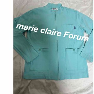 マリクレール(Marie Claire)のmarie claire Forum ジップアップカーディガン　コットン素材(カーディガン)