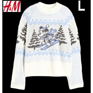 エイチアンドエム(H&M)の新品 H&M × Disney ミッキーマウス ニット セーター ディズニー L(ニット/セーター)