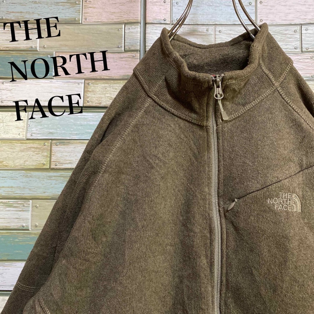 THE NORTH FACE(ザノースフェイス)のザノースフェイス　フリースニットジャケット　ワンポイントロゴ メンズのジャケット/アウター(ブルゾン)の商品写真