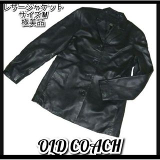 コーチ(COACH)の極美品❤コーチ❤COACH❤レザージャケット❤黒❤ブラック❤本革❤シングル❤無地(テーラードジャケット)