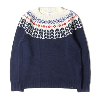 ベドウィン(BEDWIN)のBEDWIN ベドウィン ニット サイズ:2 17AW クルーネック ノルディック ニット セーター C-NECK NORDIC SWEATER DANNY ネイビー 紺 トップス 長袖 カジュアル【メンズ】【中古】(ニット/セーター)