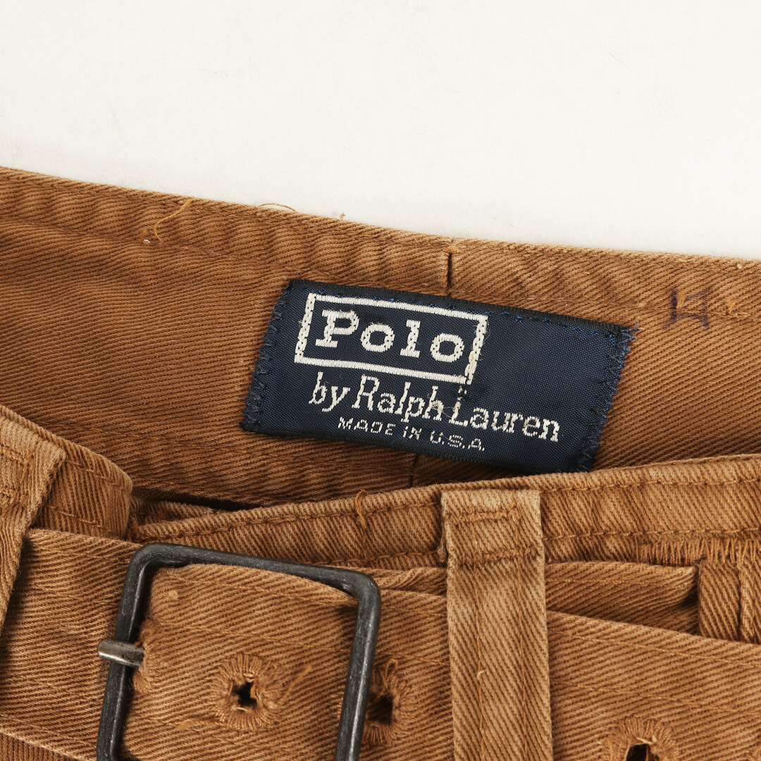 POLO RALPH LAUREN(ポロラルフローレン)のPOLO Ralph Lauren ポロ ラルフローレン パンツ サイズ:38×32 90s コットンツイル グルカ パンツ USA製 ブラウン ボトムス ズボン 90年代 古着【メンズ】【中古】 メンズのパンツ(その他)の商品写真