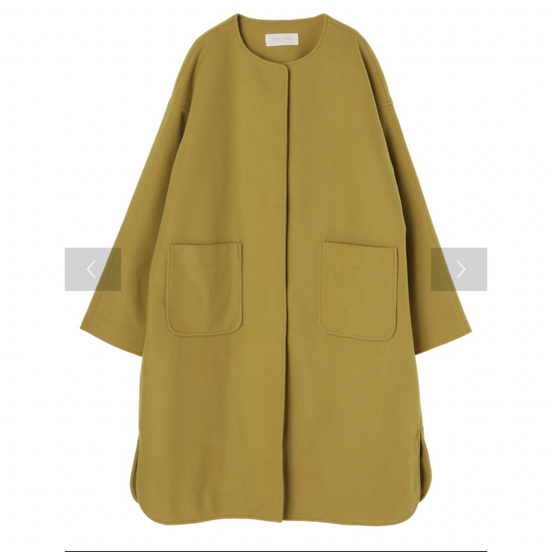 chocol raffine robe(ショコラフィネローブ)のGreen Parks/chocol raffine robe ノーカラーコート レディースのジャケット/アウター(ロングコート)の商品写真