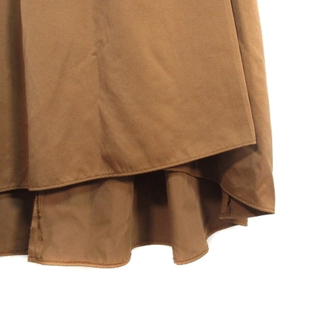JILLSTUART(ジルスチュアート)のジルスチュアート スカート フレア ロング タック アシメントリー 茶 ボトムス レディースのスカート(ロングスカート)の商品写真