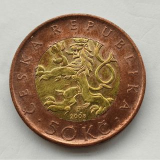 チェコ　外国コイン　硬貨　貨幣　ライオン(貨幣)