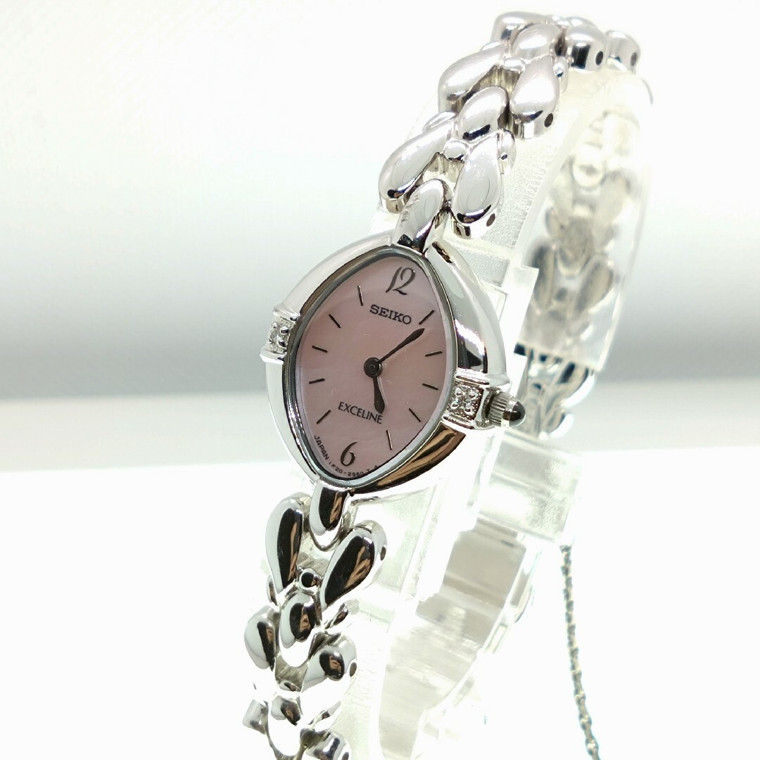 セイコー　エクセリーヌ　シェルダイヤル　ダイヤ2p 極美品腕時計(アナログ)