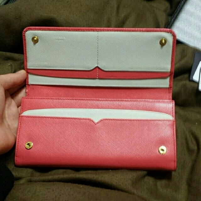 プラダ 長財布 PRADA バイカラー 新品