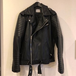 ZARA ザラ フェイクレザー ダブルライダースジャケット 