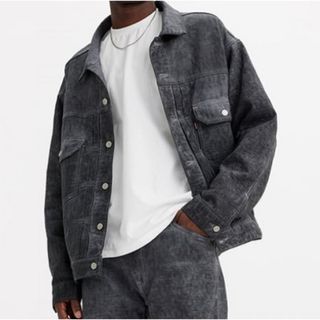 ステューシー(STUSSY)の【Mサイズ 黒 未着用】 Stussy x Levi's ジャガードトラッカー(Gジャン/デニムジャケット)