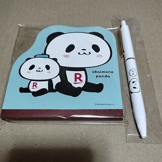 ラクテン(Rakuten)の楽天 お買いものパンダ メモ帳 ボールペン 新品 非売品(ノベルティグッズ)