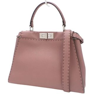 フェンディ(FENDI)のFENDI(フェンディ) セレリア Selleria PEEKABOO REGULAR ピーカブーレギュラー ハンドバッグ 2WAY トート ショルダー 肩掛け 斜め掛け カーフ ピンク桃 パープル紫 シルバー金具 8BN290 レディース 40802072926【中古】【アラモード】(ハンドバッグ)