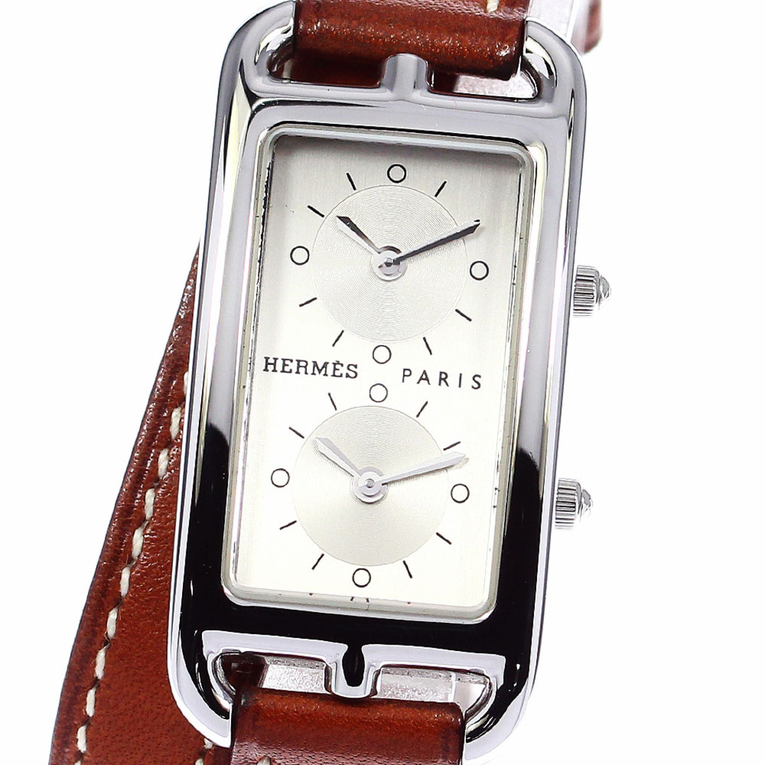 エルメス HERMES CC3.210 ケープコッド ドゥゾーン ドゥブルトゥール クォーツ レディース 良品 _775796