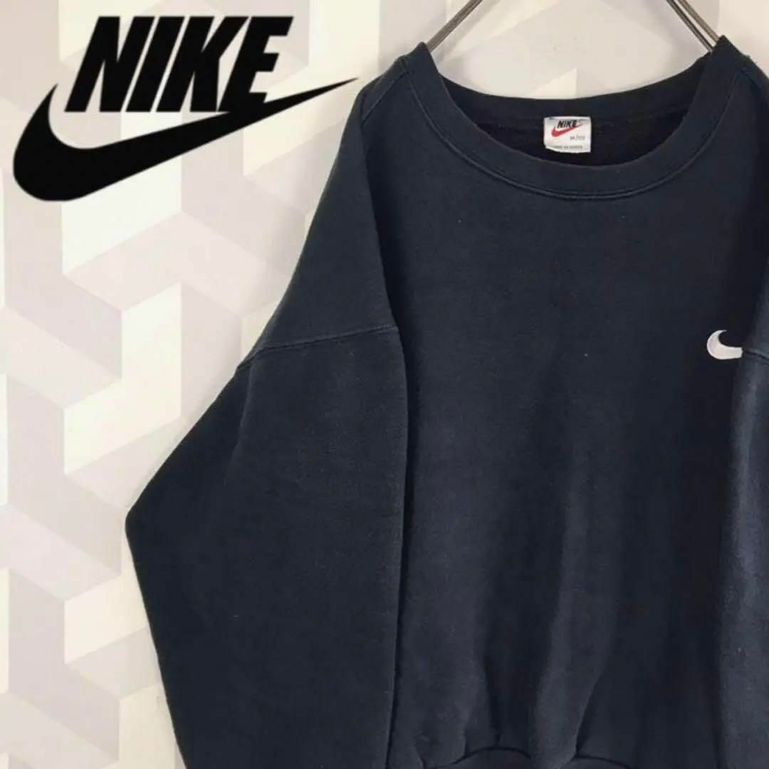 《USA製》90s OLD NIKE 刺繍ロゴ 海外規格 肉厚ボディ スウェット