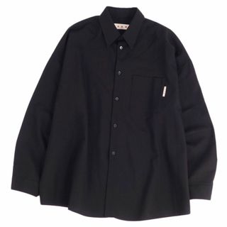 【21SS】MARNI オーバーサイズ ウールショートスリーブシャツ