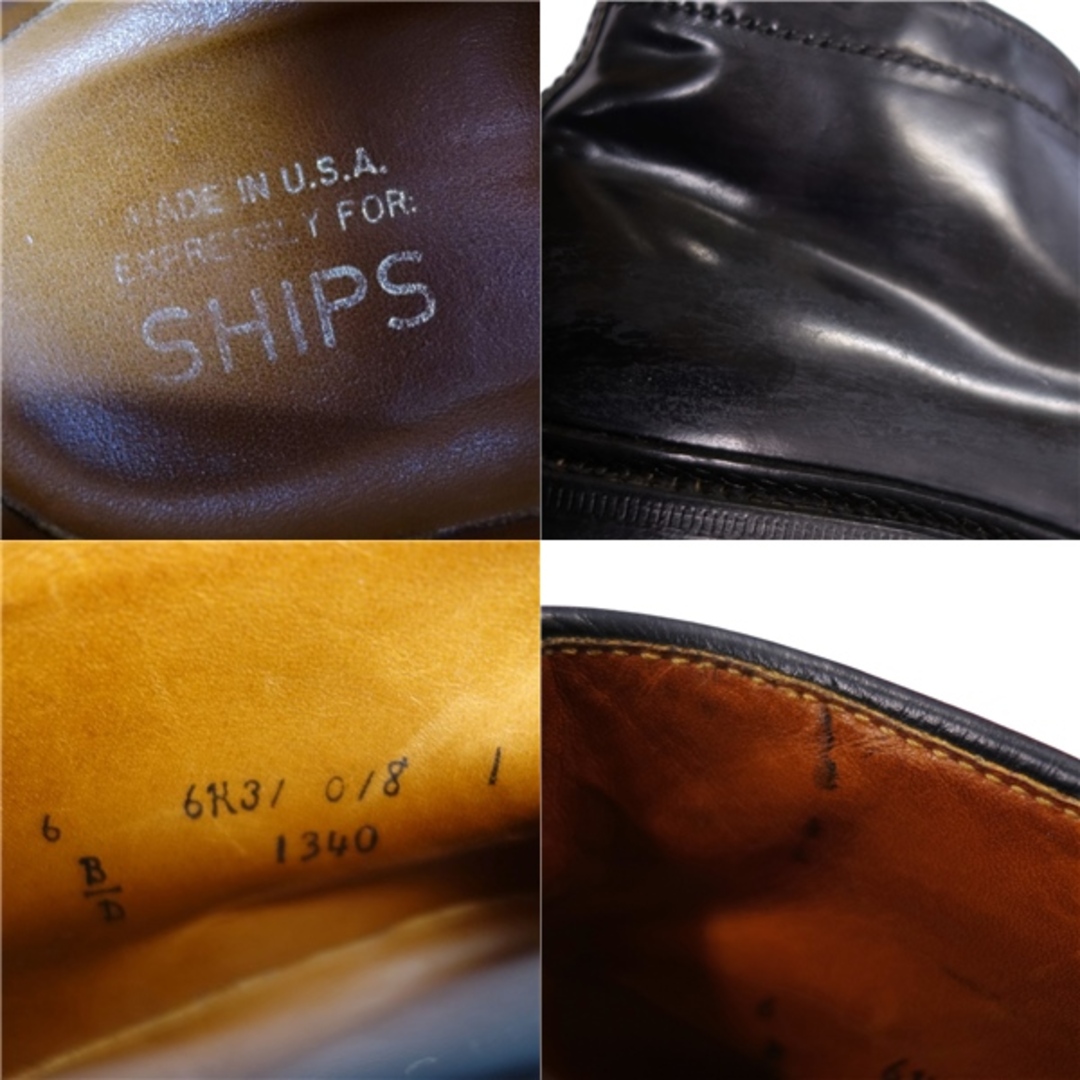 Alden(オールデン)のオールデン Alden ブーツ 1340 SHIPS別注 チャッカブーツ コードバン 革靴 メンズ アメリカ製 6(24cm相当) ブラック メンズの靴/シューズ(ドレス/ビジネス)の商品写真