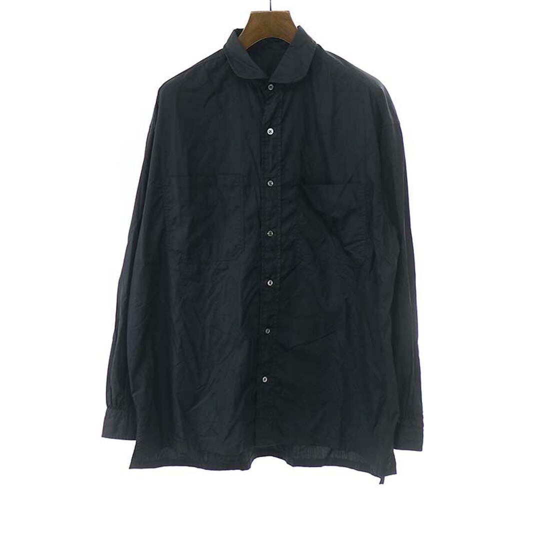 Porter Classic ポータークラシック 22SS SWISS COTTON WIDE POCKET SHIRT (ALUMO FABRIC 160/3) スイスコットンワイドポケットシャツ ブラック 3新古品使用感の無い新品同様品Ａ