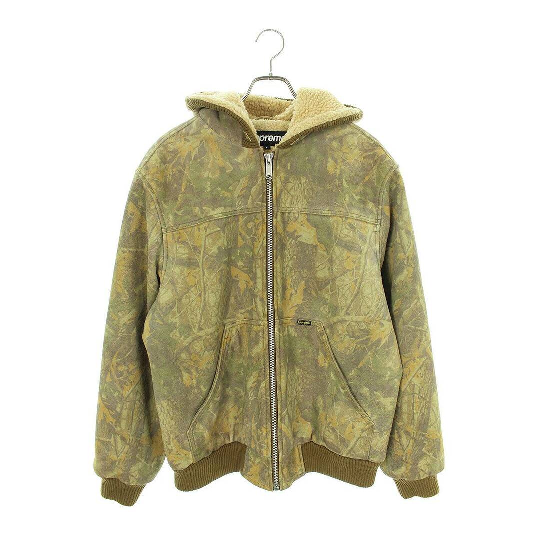 シュプリーム  17AW  Hooded Suede Work Jacket フードボアスエードレザージャケット メンズ L