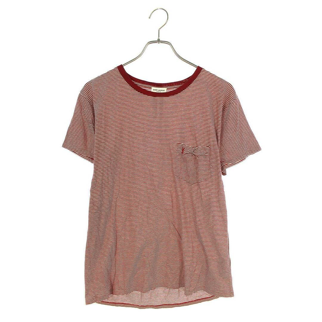 Tシャツ/カットソー(半袖/袖なし)サンローランパリ  331324 Y2BB1 カサンドラ刺繍ボーダーTシャツ メンズ XS
