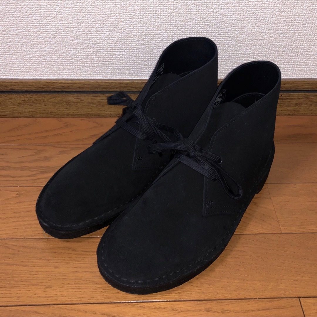 新品】Clarks Desert Boot ブラック スエード 24cm-
