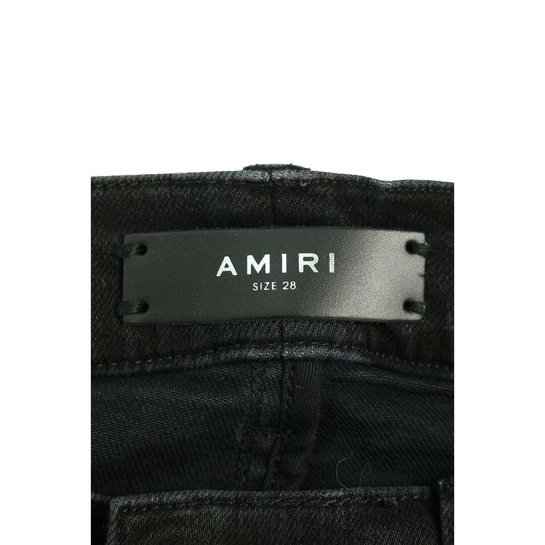 AMIRI - アミリ MX1 蛇腹レザークラッシュ加工デニムパンツ メンズ 28