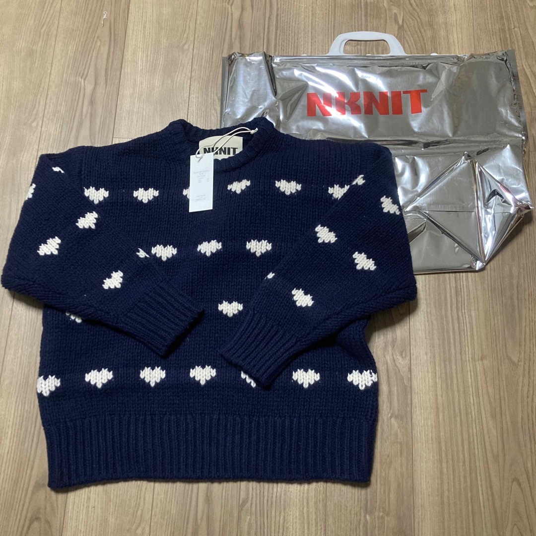 NKNIT ハートニット伊勢丹限定navy サイズ2 大きいサイズ　ンニット