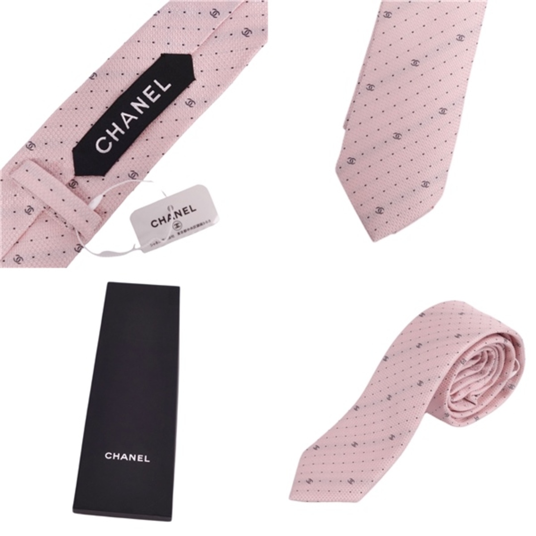 CHANEL - 未使用 シャネル CHANEL 19C ネクタイ ココマーク 総柄 CHANEL - 未使用 シャネル CHANEL 19C ネクタイ ココマーク 総柄