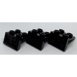 LEGO パーツ　逆ブラケット　1×2-2×2 黒　3個(知育玩具)