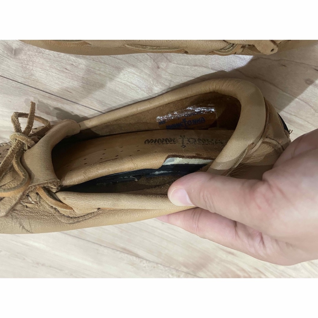 Minnetonka(ミネトンカ)のミネトンカ　パンプス　皮　ブラウン　23.5 中古　難あり レディースの靴/シューズ(ローファー/革靴)の商品写真