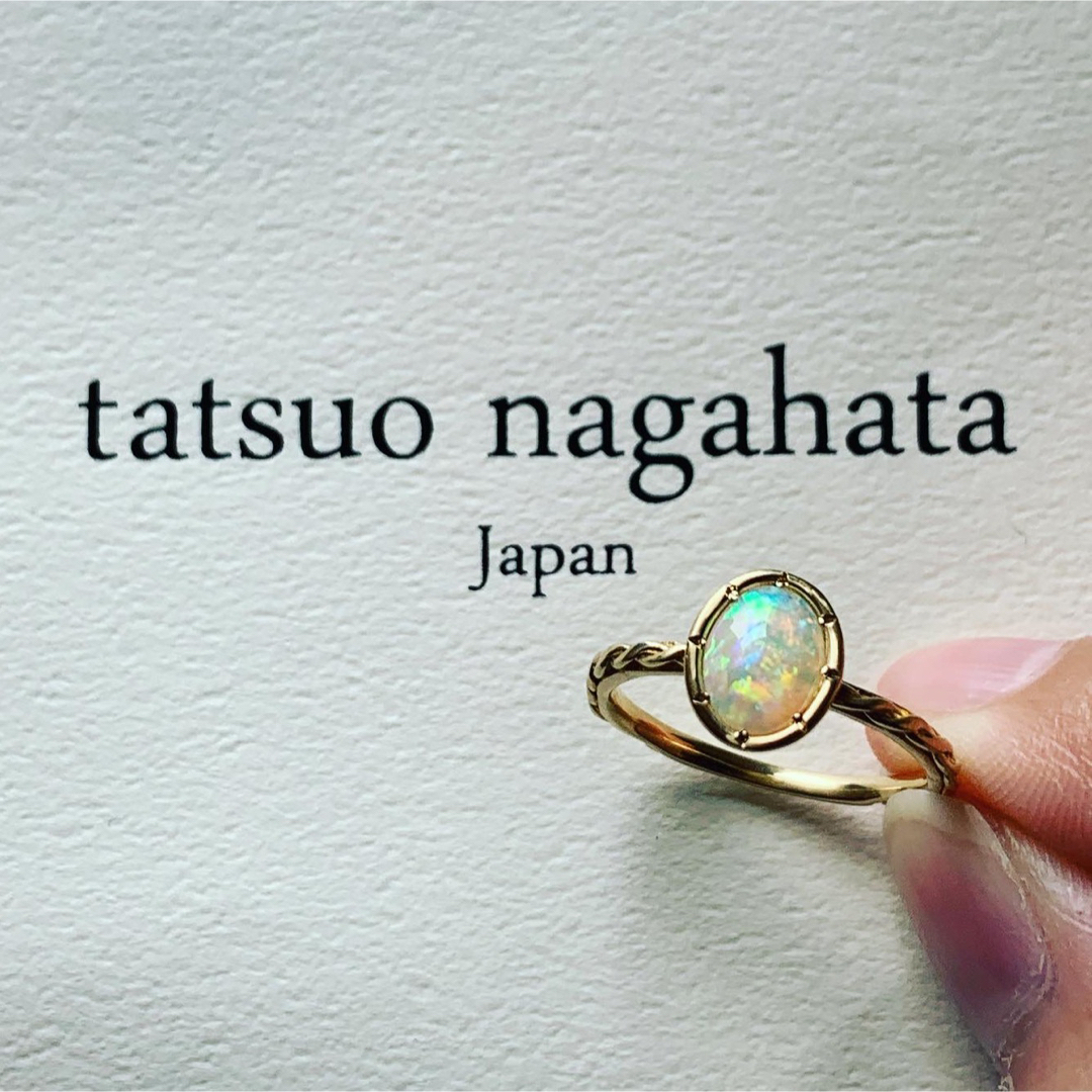 tatsuo nagahata　ホワイトオパール　リング　13号tatsuonagahata