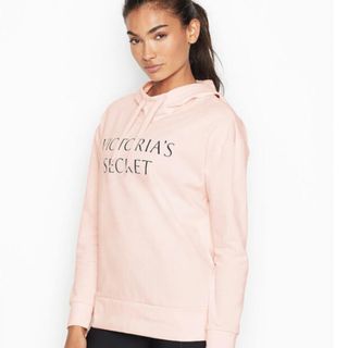 ヴィクトリアズシークレット(Victoria's Secret)の可愛いピンク色のフード付きトップス VS XSサイズ　新品未使用(トレーナー/スウェット)