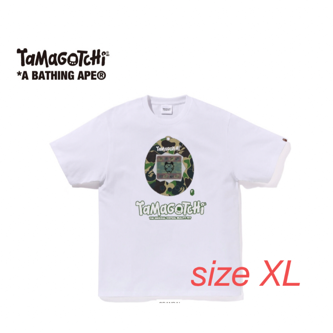 たまごっち×A BATHING APE Tシャツ White × Green - Tシャツ