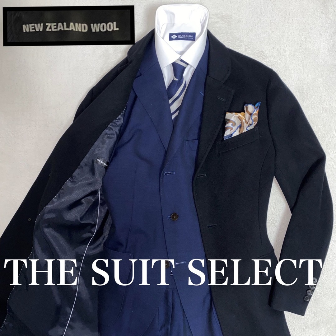 THE SUIT COMPANY(スーツカンパニー)のSUIT SELECT 高級羊毛NEW ZEALAND WOOL使用　S  メンズのジャケット/アウター(チェスターコート)の商品写真