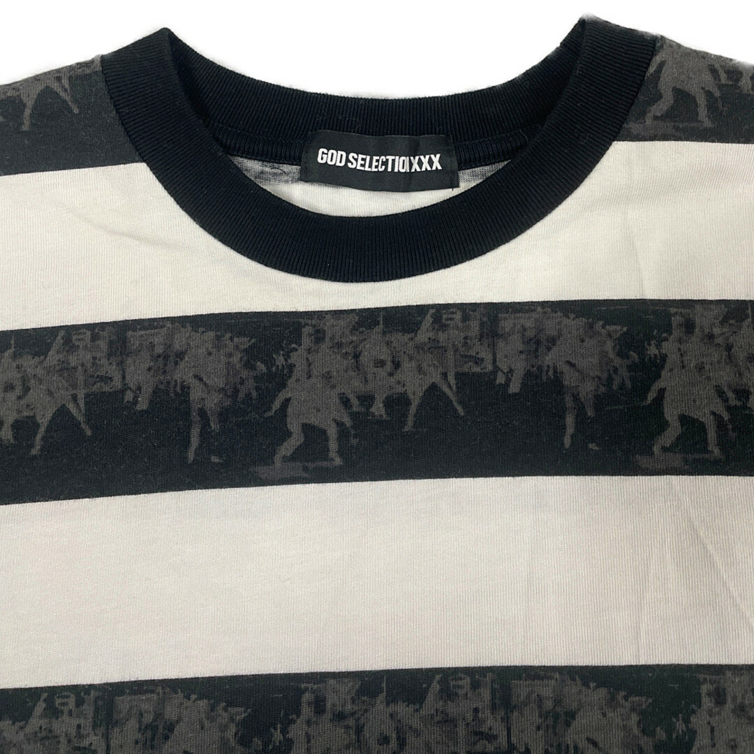 FRAGMENT×GOD SELECTION XXX ゴッドセレクショントリプルエックス ボーダー Tシャツ 黒×白 サイズXL 正規品 / Z5014 メンズのトップス(Tシャツ/カットソー(七分/長袖))の商品写真