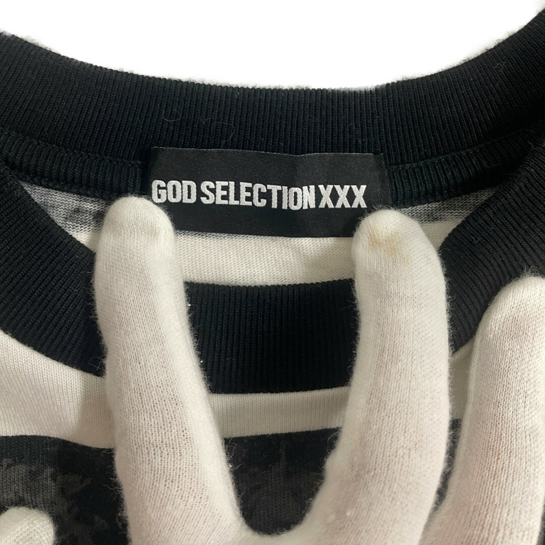 FRAGMENT×GOD SELECTION XXX ゴッドセレクショントリプルエックス ボーダー Tシャツ 黒×白 サイズXL 正規品 / Z5014 メンズのトップス(Tシャツ/カットソー(七分/長袖))の商品写真