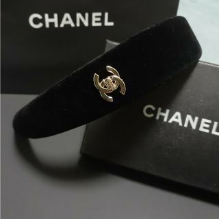 CHANEL　シャネル　ベルベット　ベロア　カチューシャ　刻印あり✮