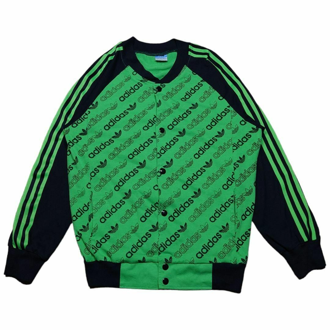 USA製　80s adidas　総柄スナップトラックジャケット