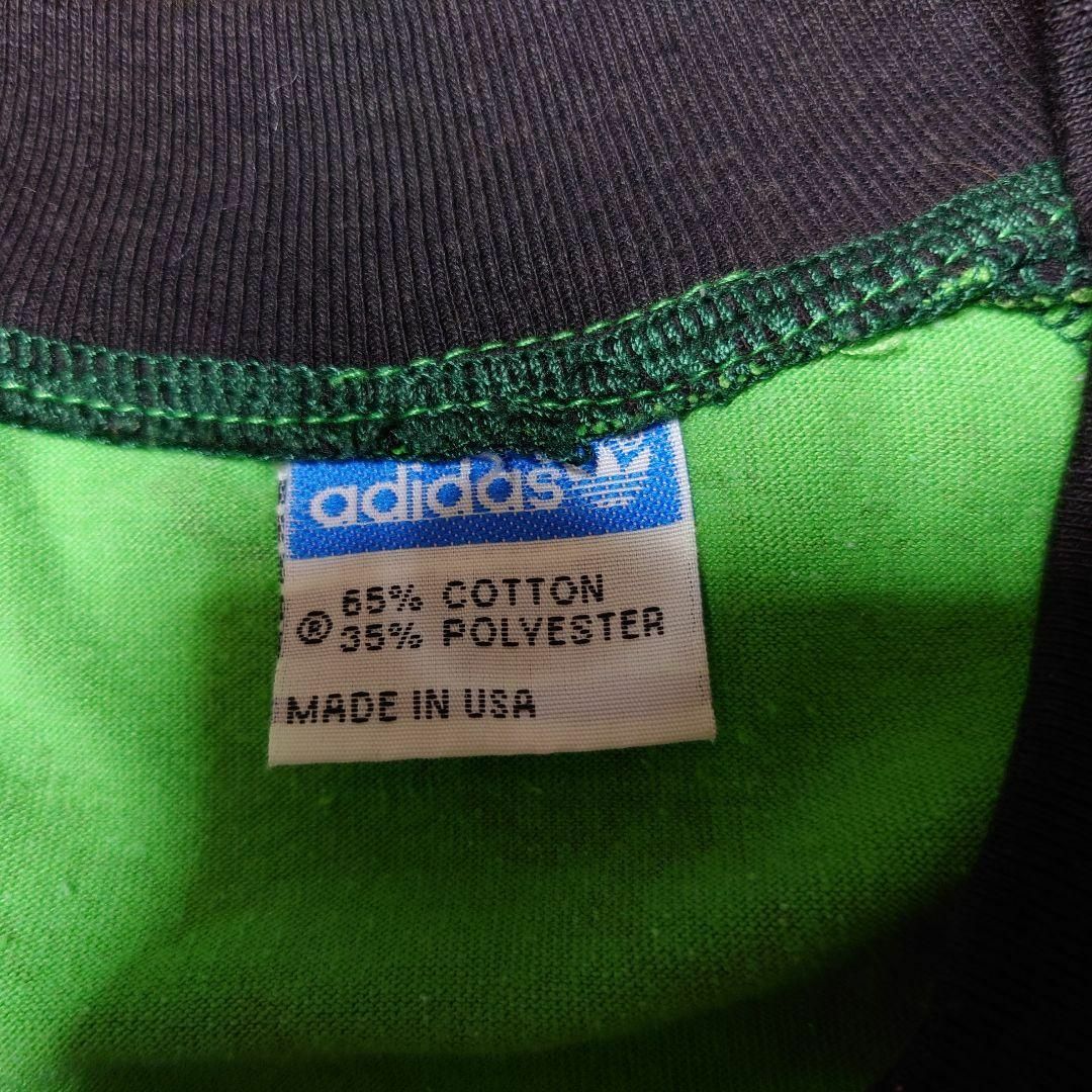USA製　80s adidas　総柄スナップトラックジャケット