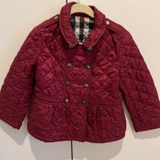 バーバリー(BURBERRY)の【バーバリー/BURBERRY】キルティングジャケット赤/ワインレッド/女の子(ジャケット/上着)