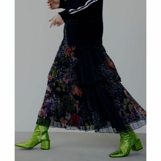 アメリヴィンテージ(Ameri VINTAGE)の新品 Ameri UND DARIA TIERED PLEATS SKIRT(ロングスカート)