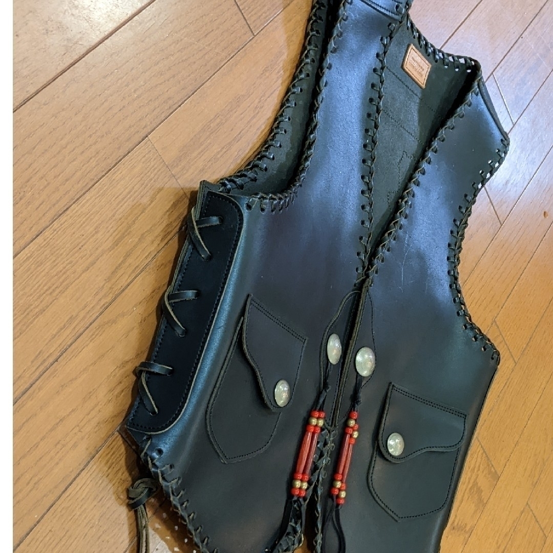 BURNY/バニーサドルレザーベスト カゥボーイ2/USED美品♥刺繍 BURNY/バニーサドルレザーベスト カゥボーイ2/USED美品♥刺繍