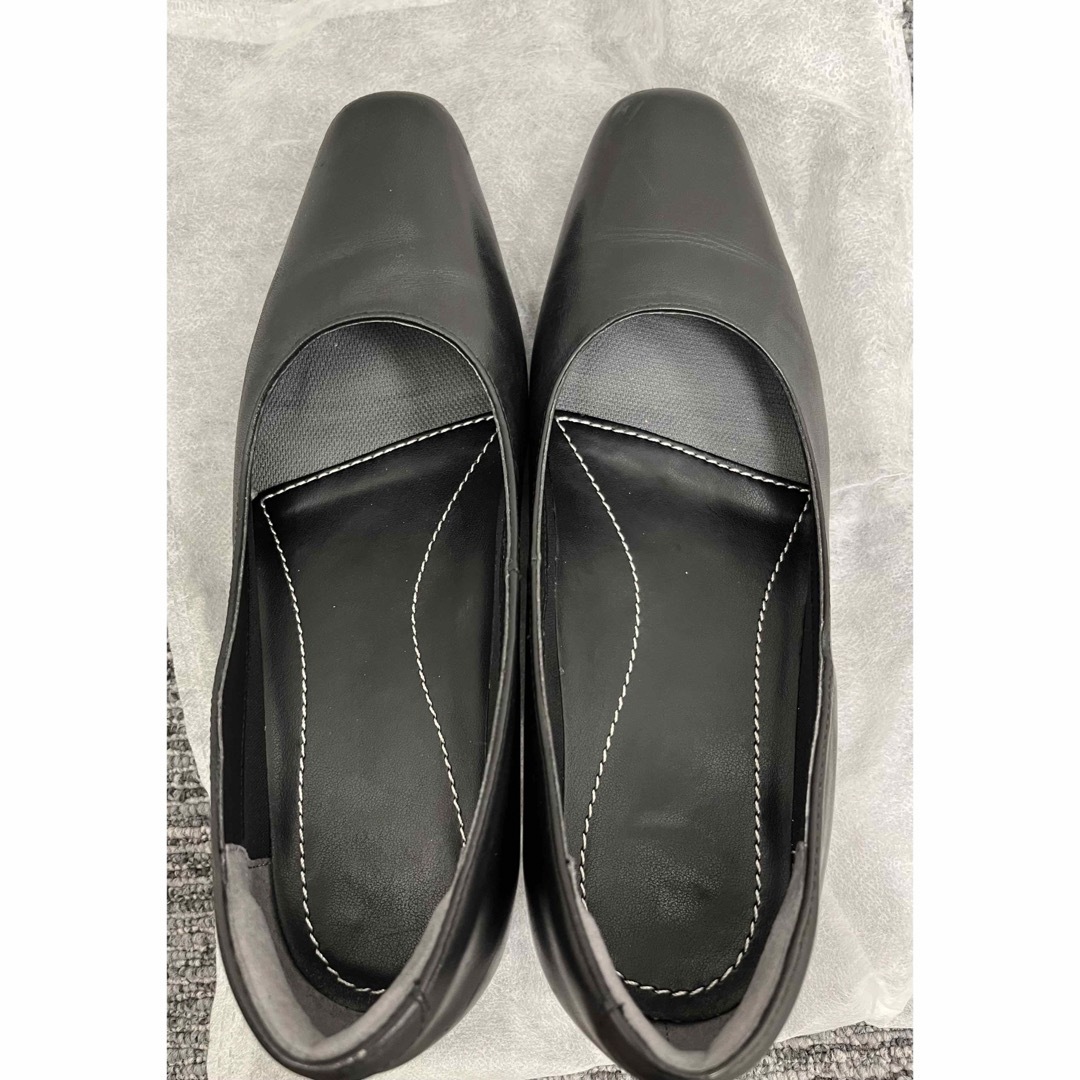 【美品】スーツセレクト スクエアトゥプレーンパンプス ブラック レディースの靴/シューズ(ハイヒール/パンプス)の商品写真
