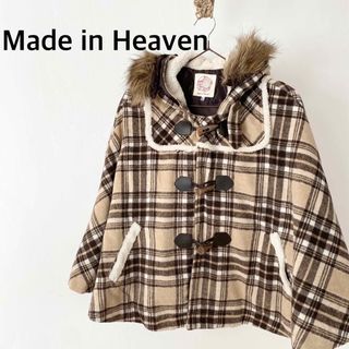 メイドインヘブン(made in HEAVEN)のMade in Heaven メイドインヘブン　チェック柄　ポンチョ　アウター(ポンチョ)