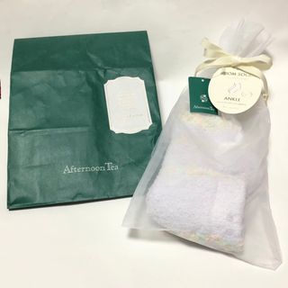 アフタヌーンティー(AfternoonTea)の靴下 ポップコーンボーダーアンクルソックス ピンク AfternoonTea(ソックス)