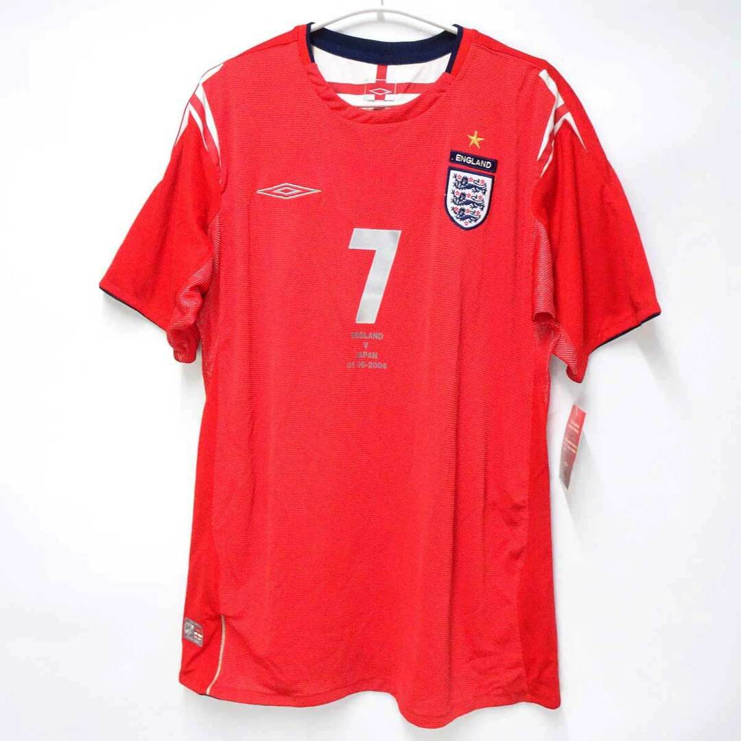 UMBRO(アンブロ)のアンブロ サッカー イングランド代表 2004 VS 日本マッチデー付 ユニフォーム #7 デビッド・ベッカム UMBRO スポーツ/アウトドアのサッカー/フットサル(ウェア)の商品写真