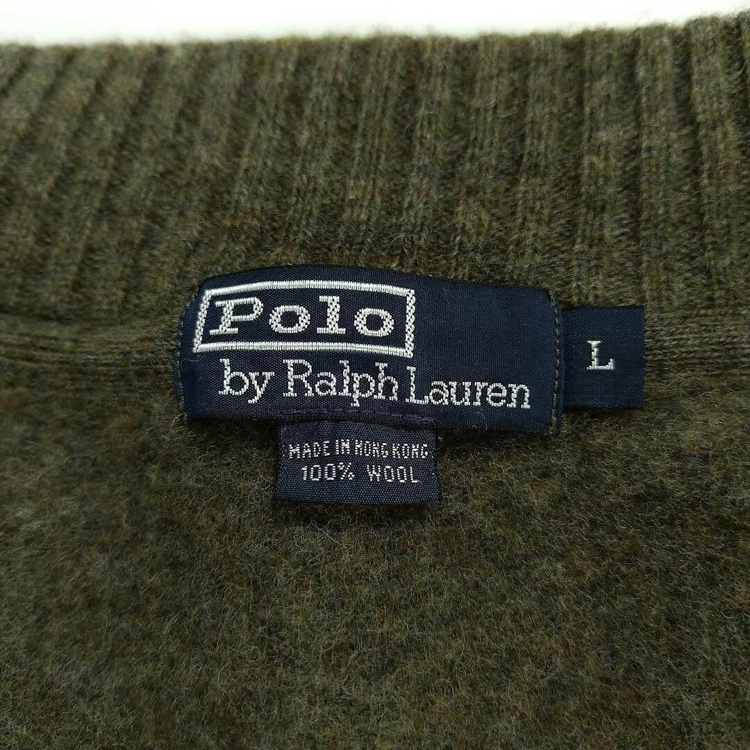 ポロ ラルフローレン ジップアップ ニット ジャケット L カーキ メンズ Polo by Ralph Lauren メンズのジャケット/アウター(その他)の商品写真