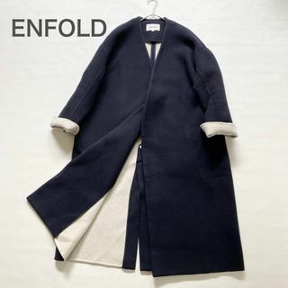 ENFOLD - エンフォルド ソフトリバークラッシー ノーカラーコート 36 ...