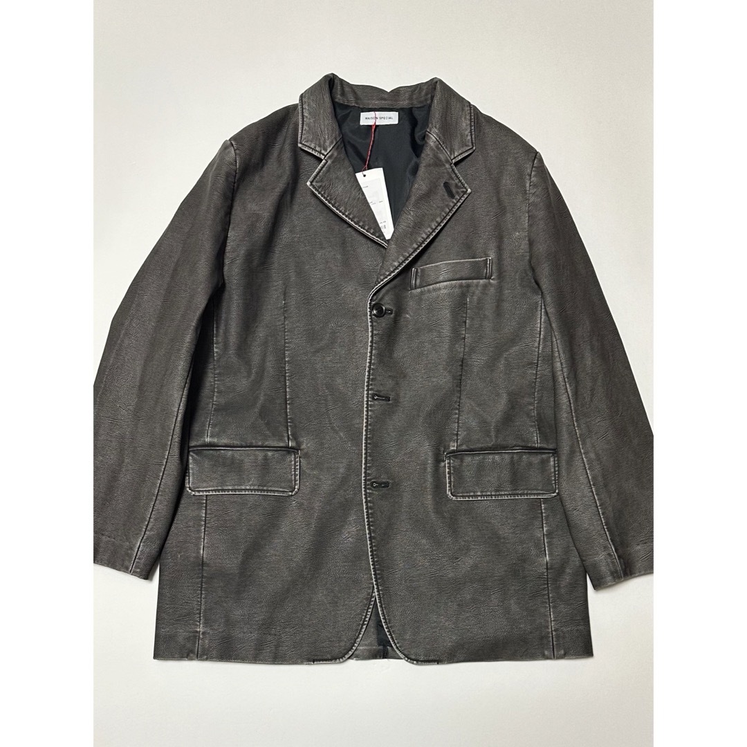 Washed leather Single Jacket レディースのジャケット/アウター(テーラードジャケット)の商品写真