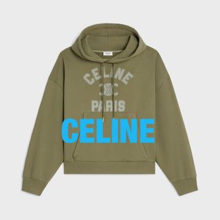 【美品】希少モデル CELINE トレーナー 刺繍ロゴ リブライン 90s